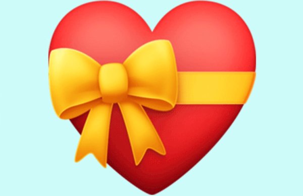 Смайлик сердечко с бантиком