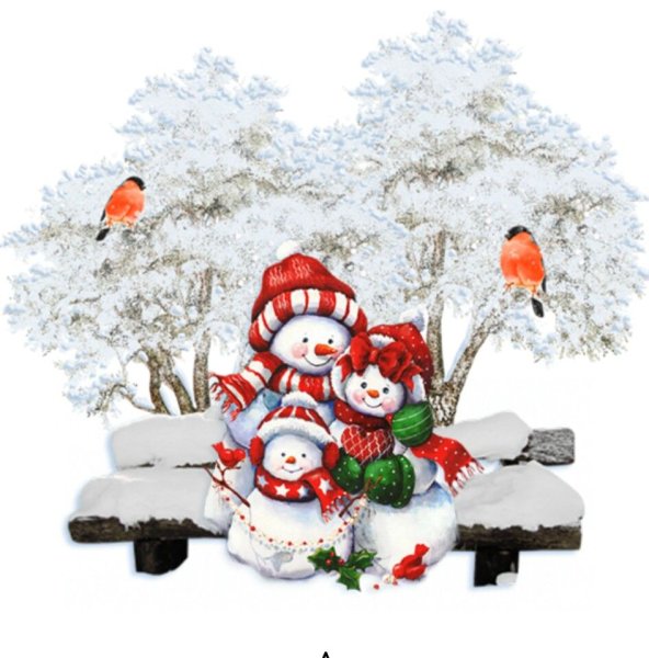 Зима на прозрачном фоне