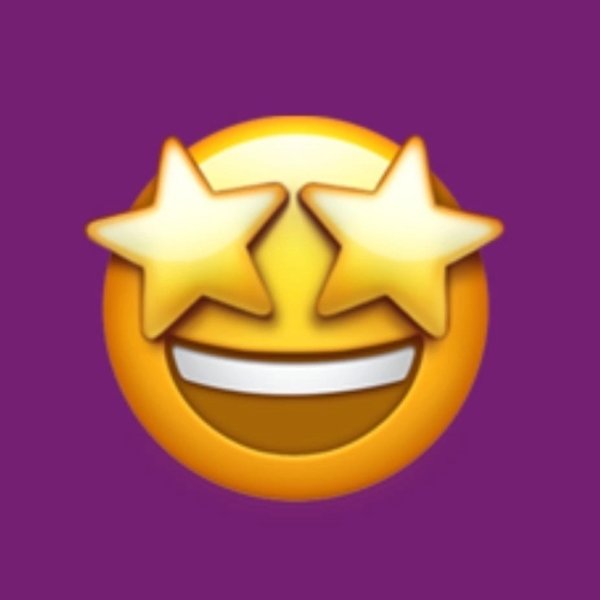 Смайлик со звездочками в глазах