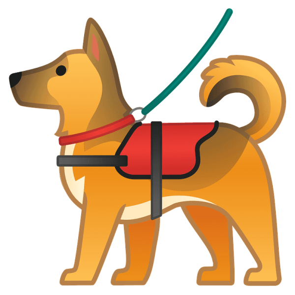 Собака служебная эмодзи