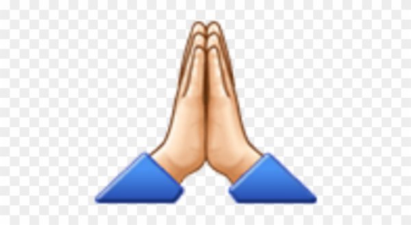 Смайлик две ладони вместе