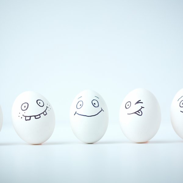 Смешные мордочки на яйцах