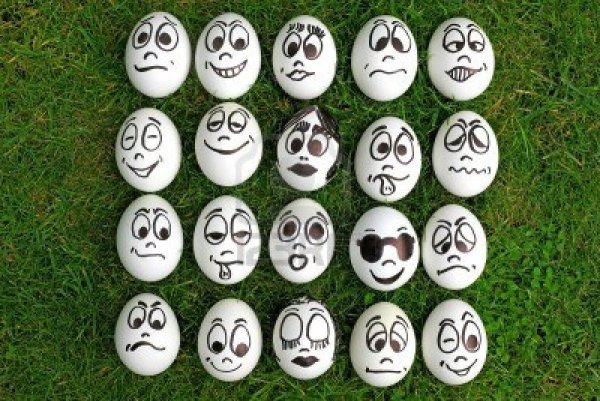 Яйца разрисованные морды