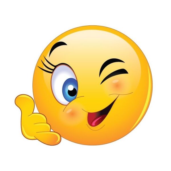 Смайлик моргает глазом