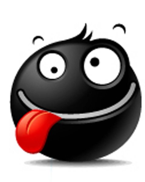 Черный смайлик