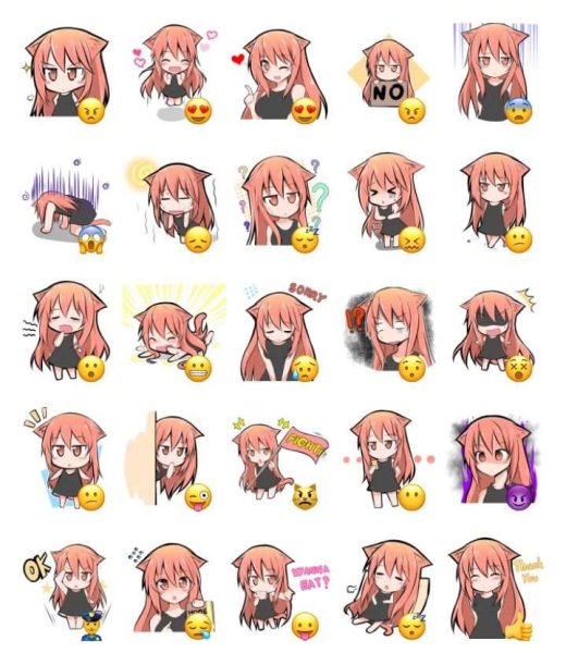 Наклейки аниме