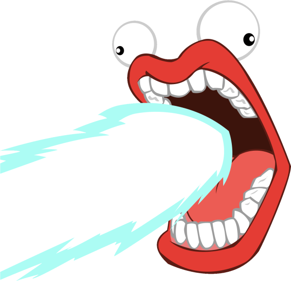 Кричащий рот мультяшный