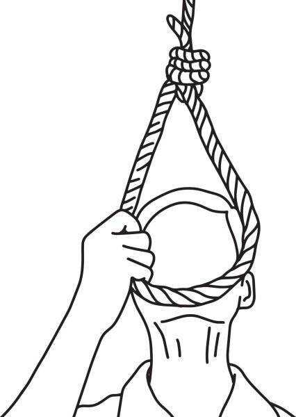 Суицид для срисовки с веревкой