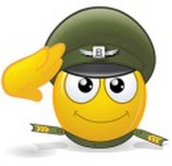 Смайлик в военной каске