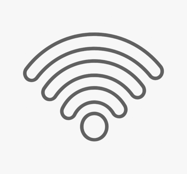 Значок вайфая белый