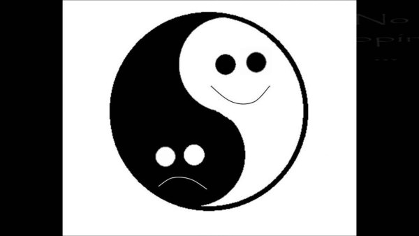 Трафарет Инь Янь на стену