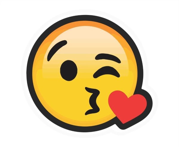 Смайлики эмодзи поцелуй