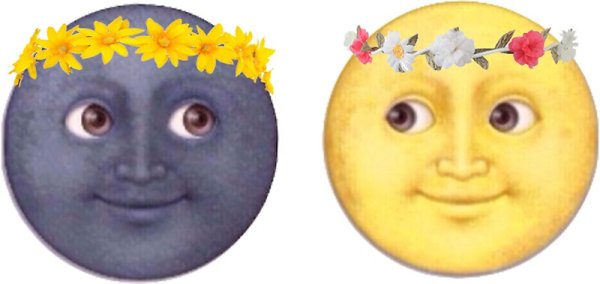 Луна и солнце смайлик