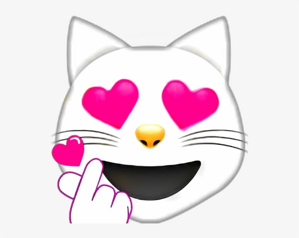 Кот с сердечками в глазах