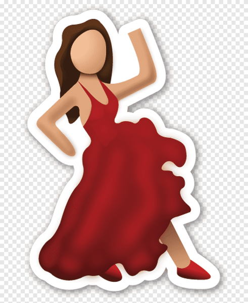 ЭМОДЖИ В Красном платье