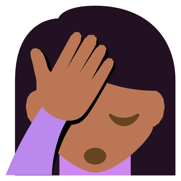 Смайл рука на лбу