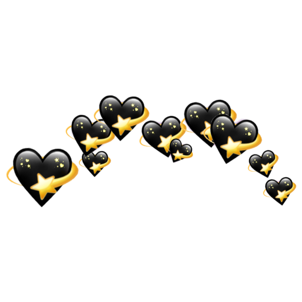 Сердечки на голову черные