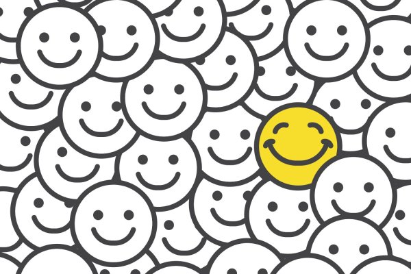 Смайлик на белом фоне