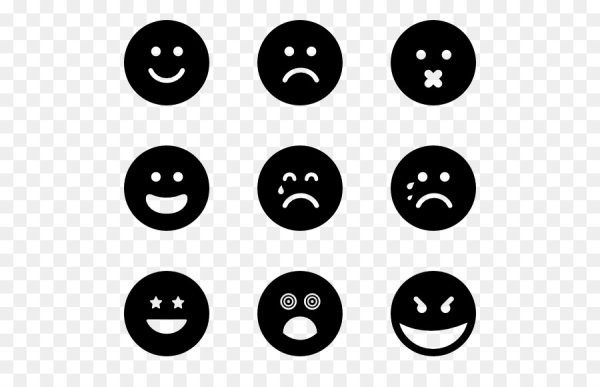 Смайлики монохромные