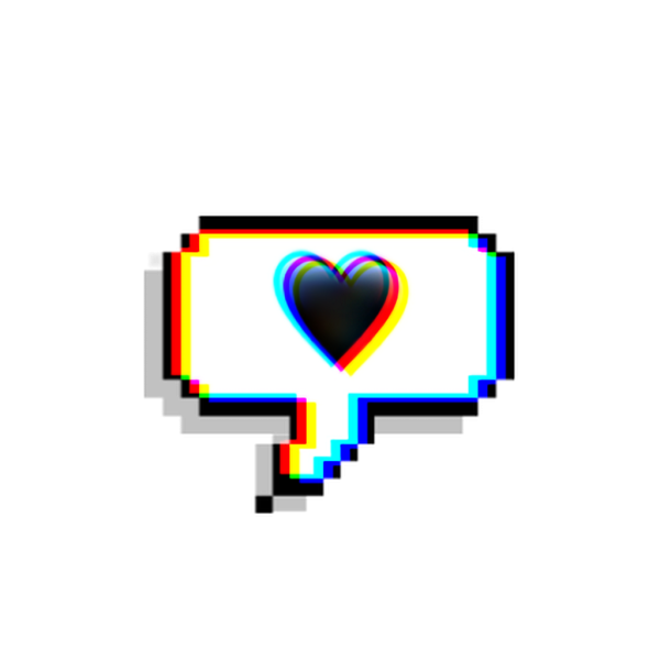Смайлик сердечко пиксель