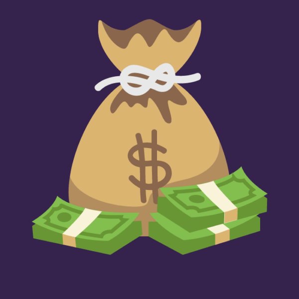 Мешочек с деньгами стикер