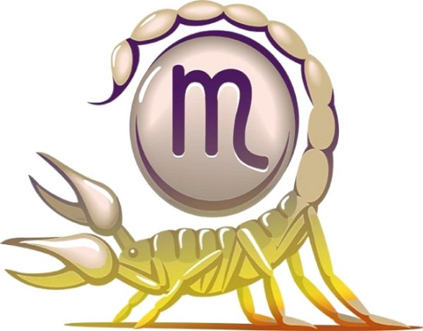 Знак скорпиона на прозрачном фоне