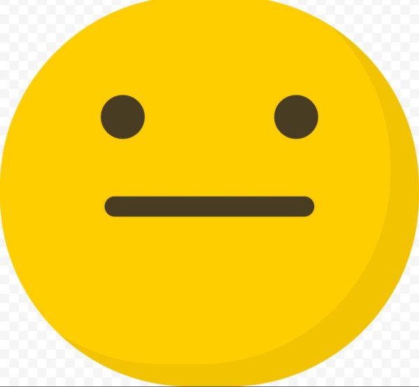 Смайлик с прямым ртом