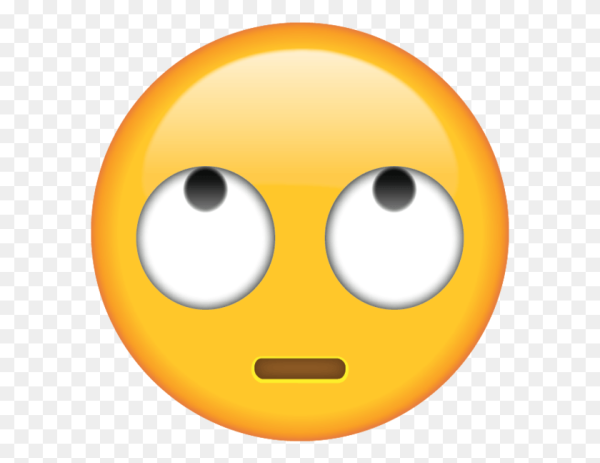 Смайлик закатывающий глаза