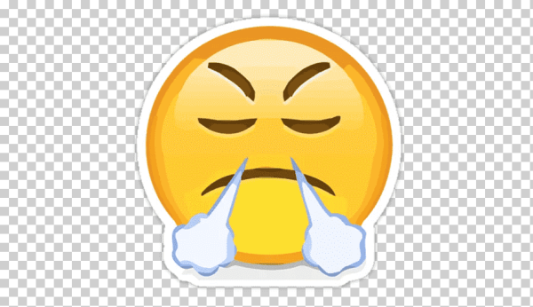 Смайлик с дымом из носа