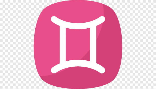 Знак близнецов на прозрачном фоне