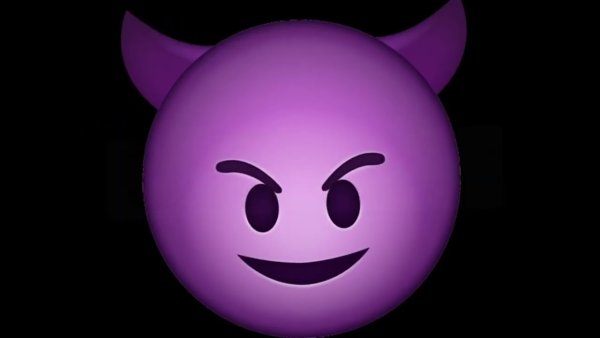 Смайлик фиолетовый дьявол