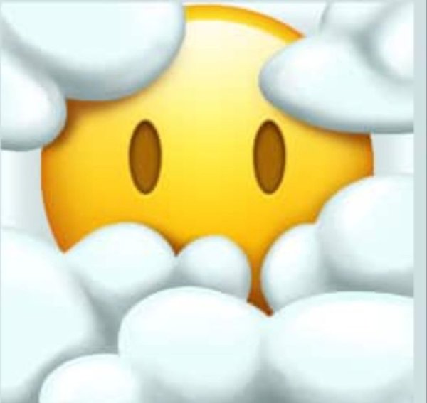 Лицо в облаках смайлик