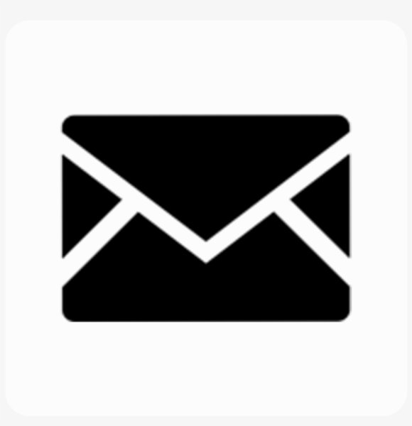 Значок почты на белом фоне