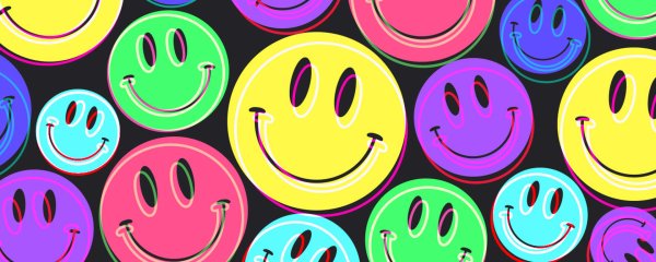 Разноцветные смайлы