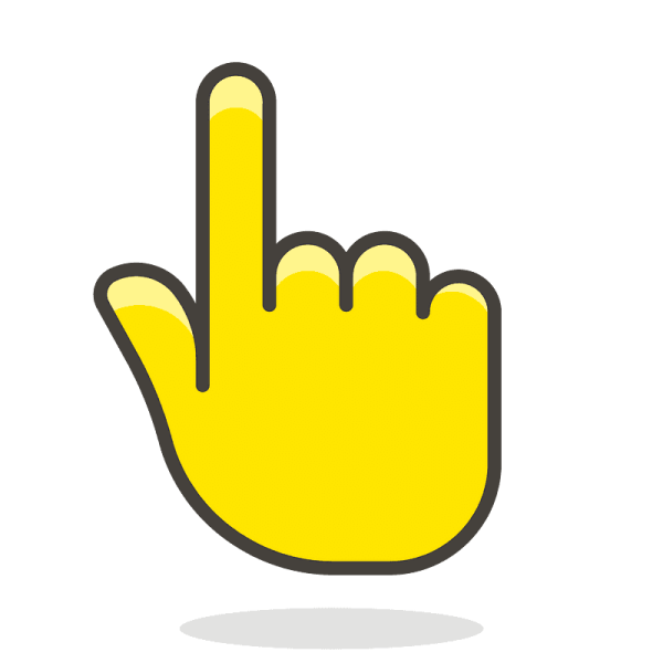 Значок указательный палец вверх