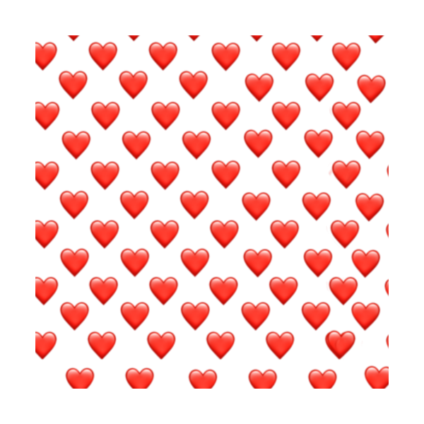 Много сердечек на белом фоне