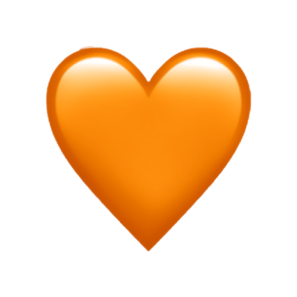 Эмодзи оранжевое сердце