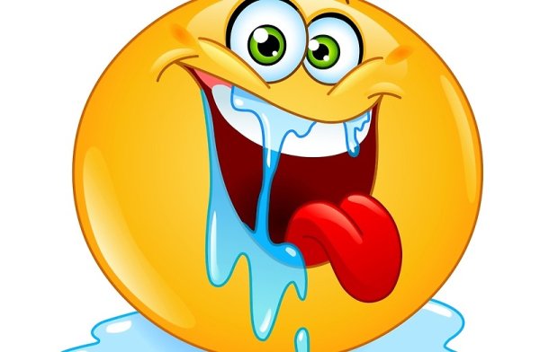 Смайлик со слюнями