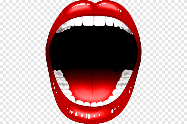 Рот на белом фоне