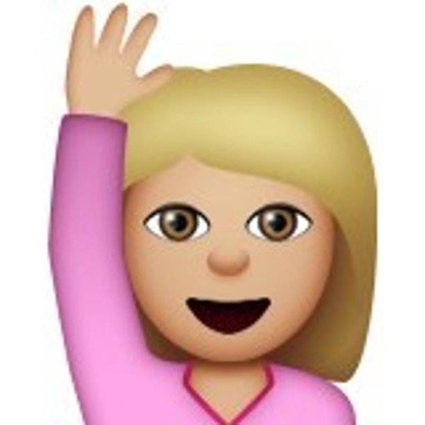 ЭМОДЖИ поднятая рука