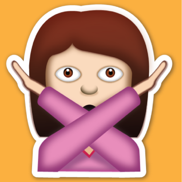 Эмодзи девушка с поднятой рукой