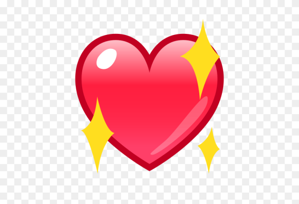 Смайлик сердечко на прозрачном фоне