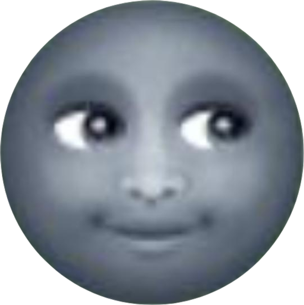 Смайлик Луна с лицом