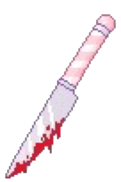 Пиксельная рука с ножом