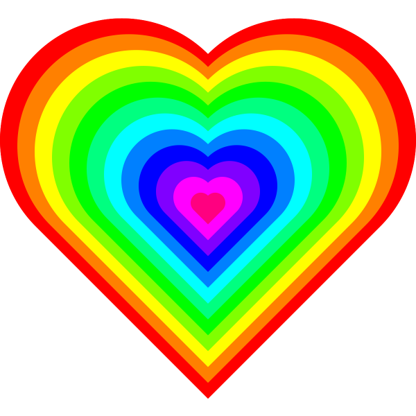 Радужное сердечко