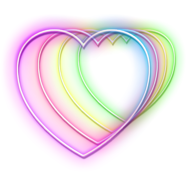 Неоновые сердечки