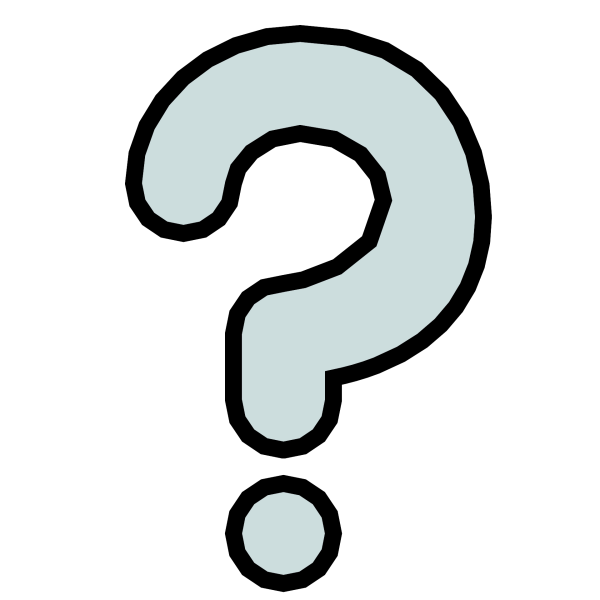 Стикер знак вопроса