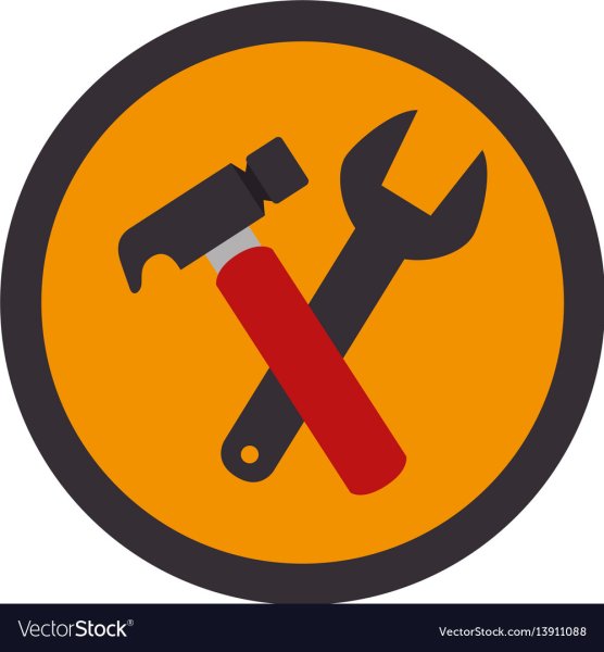 Ключ и молоток логотип