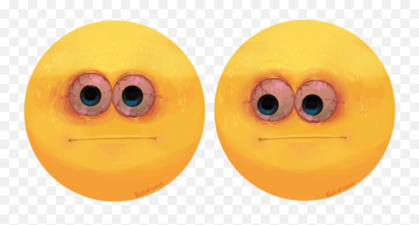 Смайлик с покрасневшими глазами