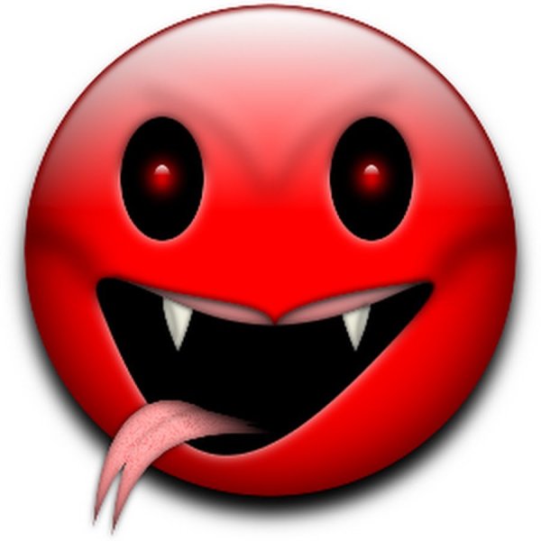 Красный злой Смайл